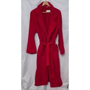 Cypress Cotton Bath Robe - Red - Size Large